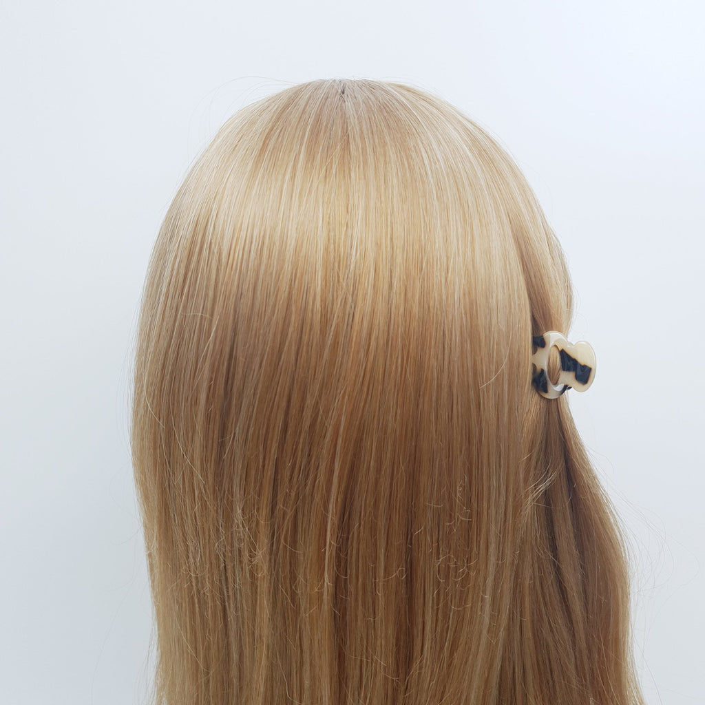 Round Mini Hair Clips (1.0 Inch) / Tortoise Shell French Hair Pin / Hair Accessory for Woman / French Barrette for Girls