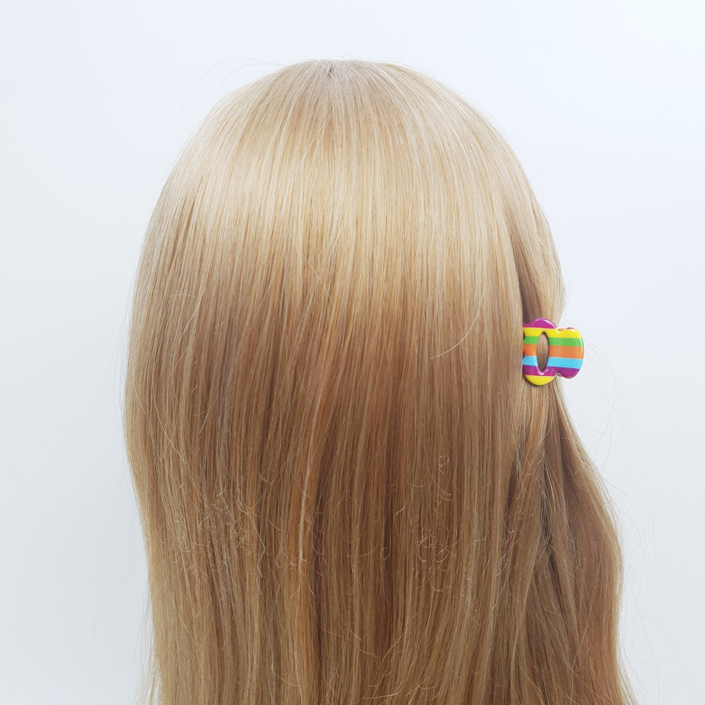 Round Mini Hair Clips (1.0 Inch) / Tortoise Shell French Hair Pin / Hair Accessory for Woman / French Barrette for Girls