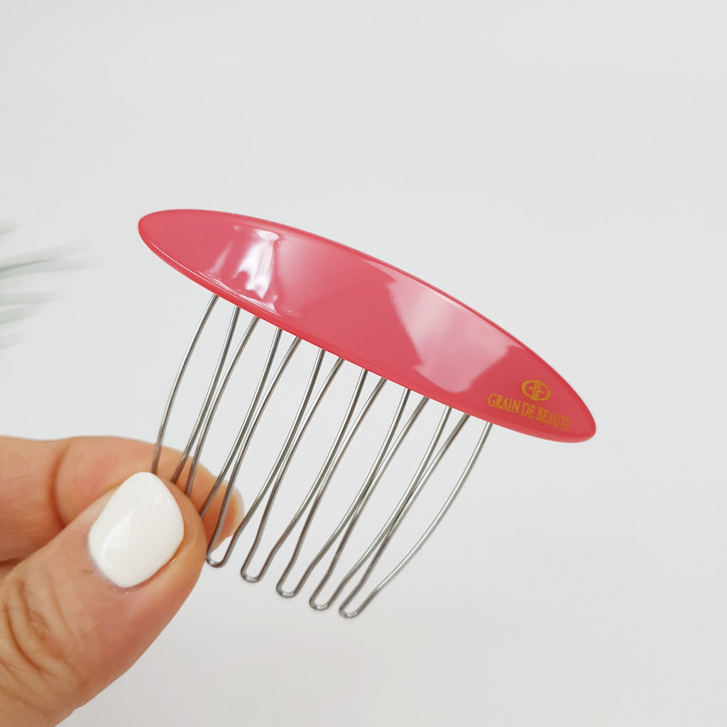 Long Oval Hair Comb Pin (2.8 Inch) / Cute Colorful Hair Pin / Hair Stick for Woman