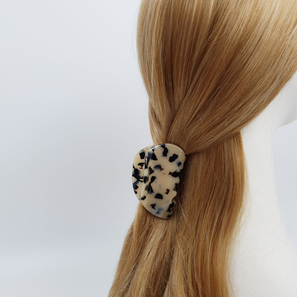 Leopard Aurora Bumpy Medium Size Hair Clip / Tortoise Marble French Hair Claw / Hair Accessory for Woman