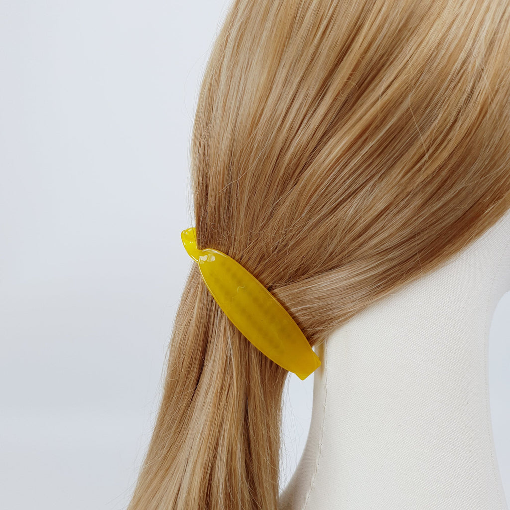 Basic Vivid Pure Color Banana Clip / Luxurious Cellulose Hair Comb Barrette / Clincher Comb Hair Accessory