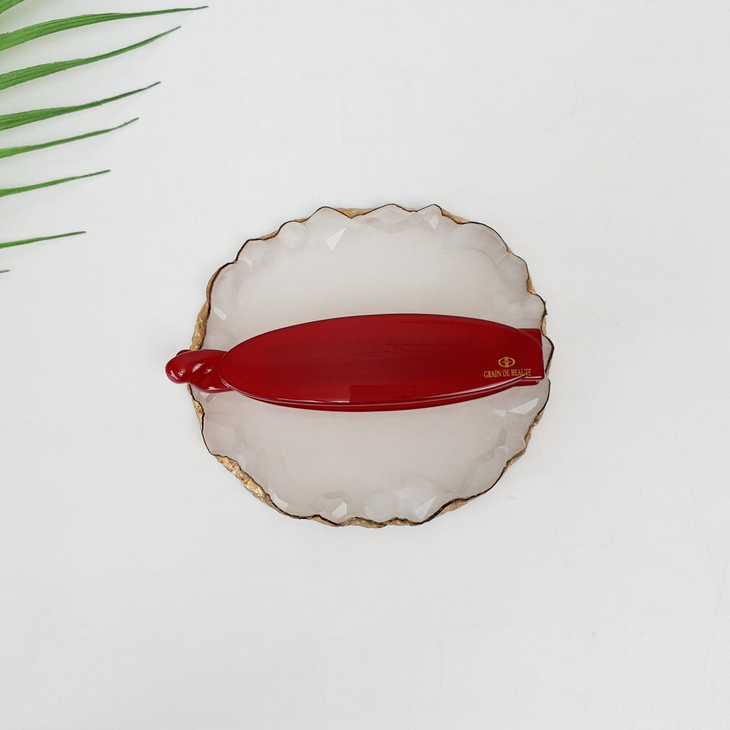 Basic Vivid Pure Color Banana Clip / Luxurious Cellulose Hair Comb Barrette / Clincher Comb Hair Accessory