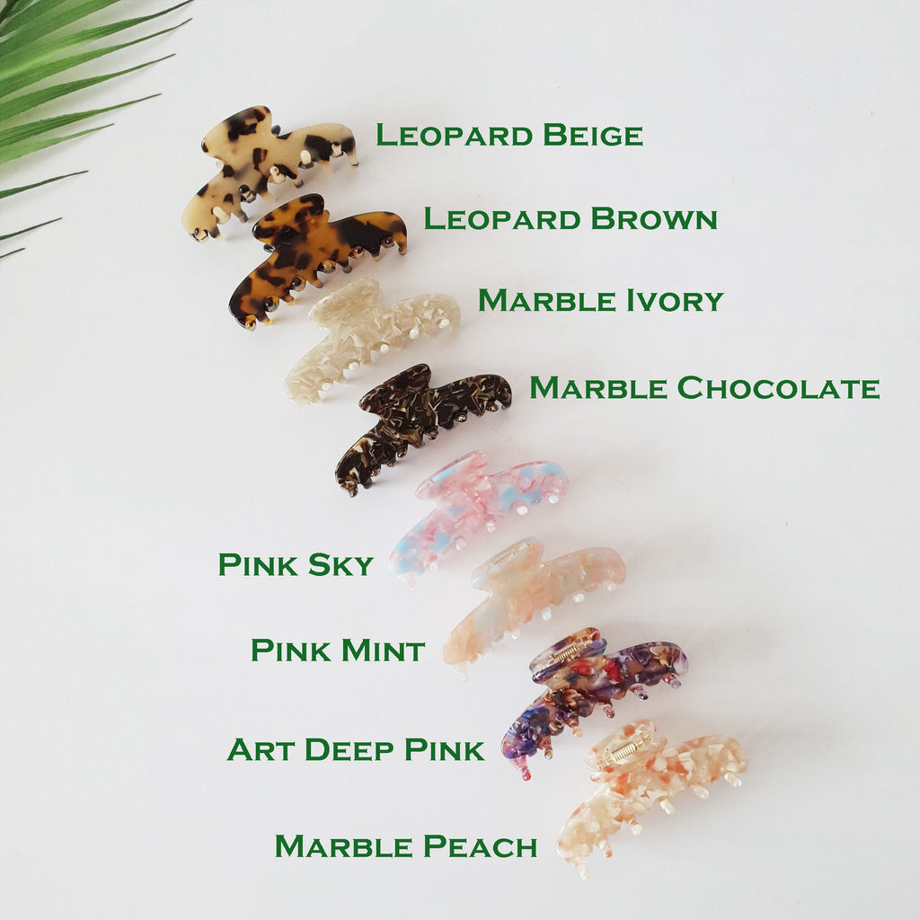 Tortoise Marble Dior Hair Clip / Leopard French Hair Claw / Hair Barrette for Woman