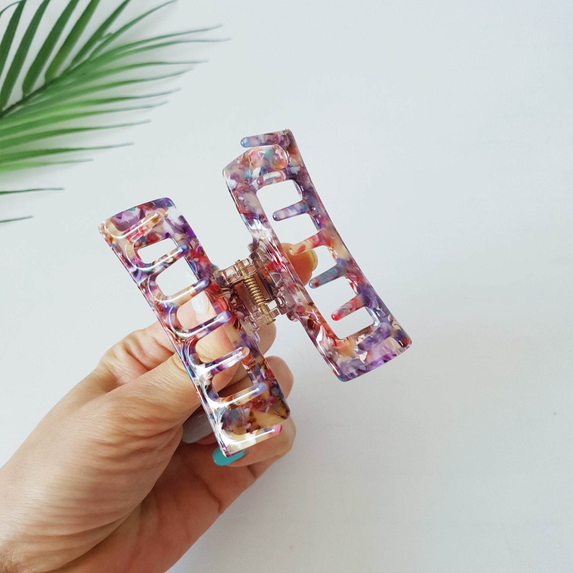 Tortoise Marble Dior Hair Clip / Leopard French Hair Claw / Hair Barrette for Woman
