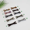 Cellulose Simple Ribbon Hair Barrette (2.8 Inch) / Tortoise Marble French Hair Pin / Hair Accessory for Woman / Automatic Hair Clip
