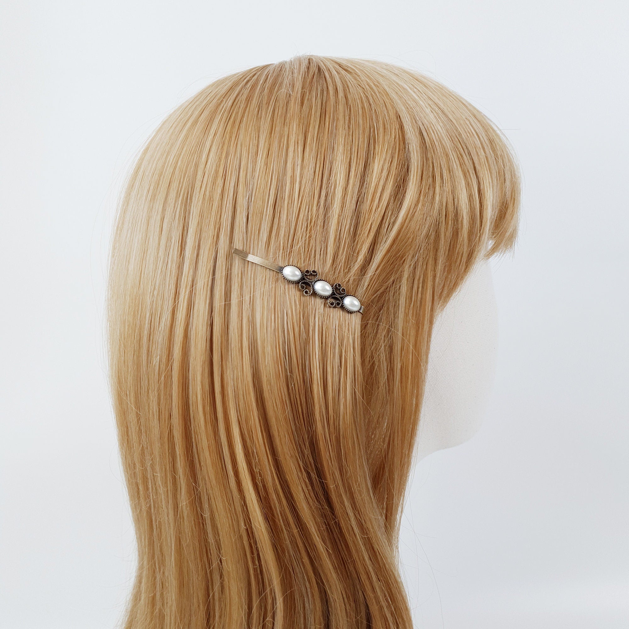 Formica Metal Butterfly Hair Pin (2.4 Inch) / Vintage Antique Hair Bobby Pin / Hair Accessory Pin for Woman