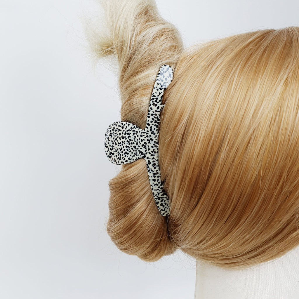 Tortoise Marble Aurora Big Size Hair Clip / Leopard French Hair Claw / Hair Barrette for Woman