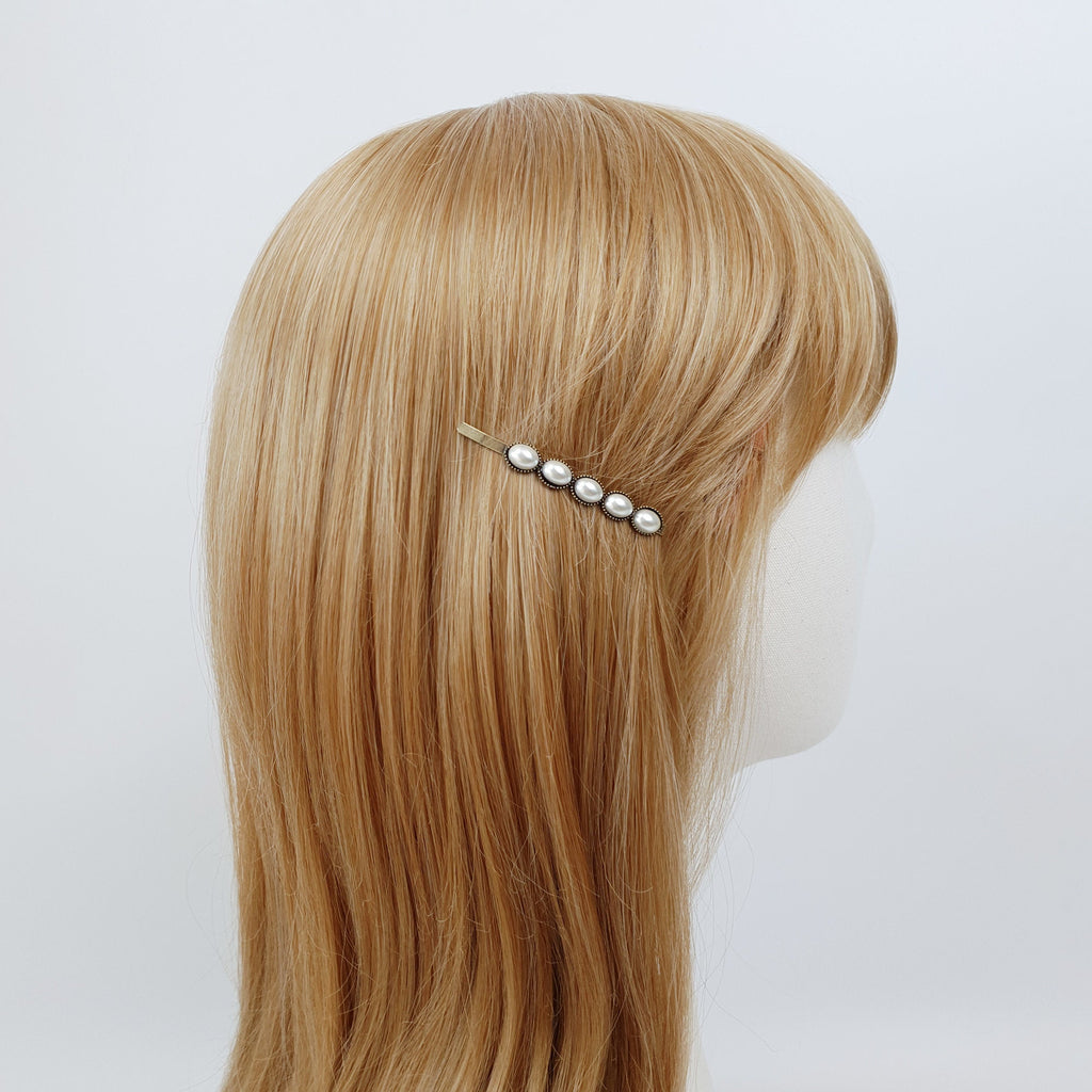 Vintage Formica Bobby Pin (2.4 Inch) / Simple Line Hair Clip / Hair Accessory for Woman / Snap Clip for Thin Hair