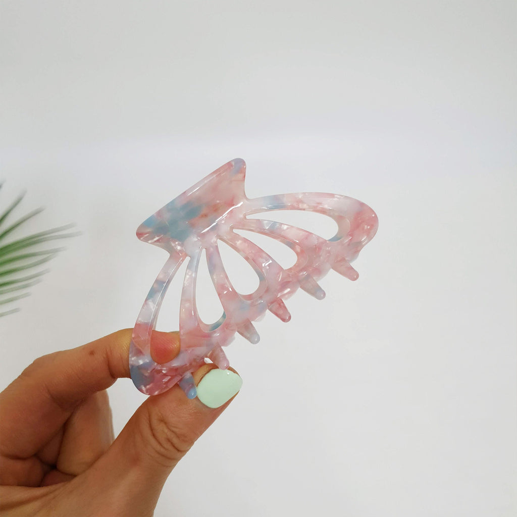 Tortoise Marble Shell Hair Clip / Luxurious Cellulose French Hair Pin / Hair Accessory for Woman / Large Hair Claw Clip