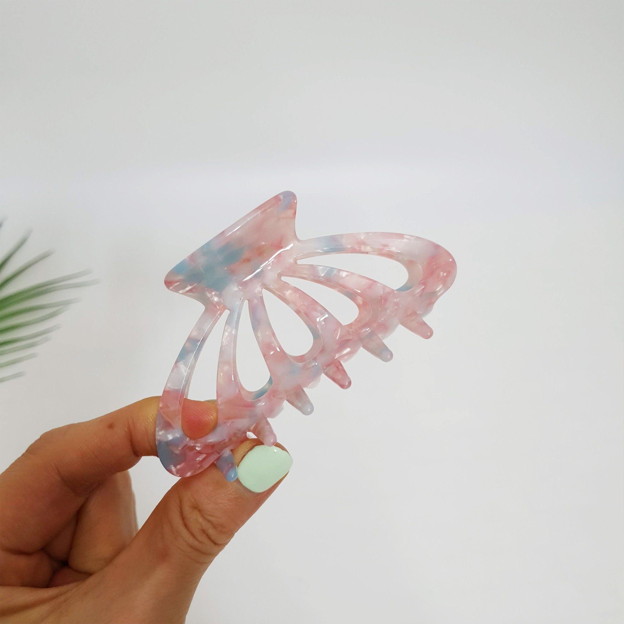 Tortoise Marble Shell Hair Clip / Luxurious Cellulose French Hair Pin / Hair Accessory for Woman / Large Hair Claw Clip