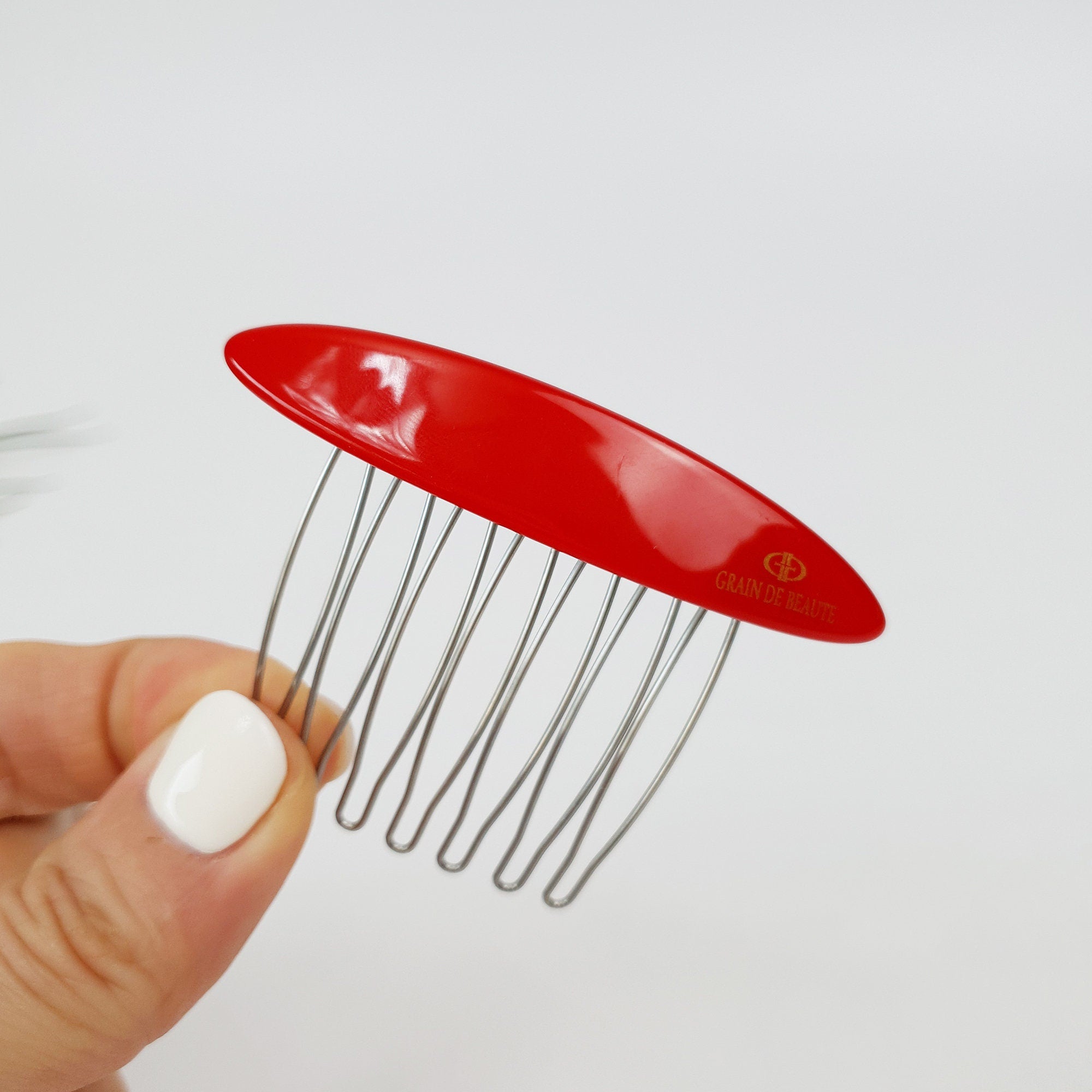 Long Oval Hair Comb Pin (2.8 Inch) / Cute Colorful Hair Pin / Hair Stick for Woman