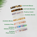 Leopard Aurora Simple Flat Hair Barrette (4.1 Inch) / Tortoise Marble French Hair Pin / Hair Accessory for Woman / Automatic Hair Clip