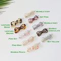 Tortoise Shell Ribbon Bobby Pin / Leopard French Hair Pin / Hair Accessory for Woman / Bow Barrette for Thin Hair