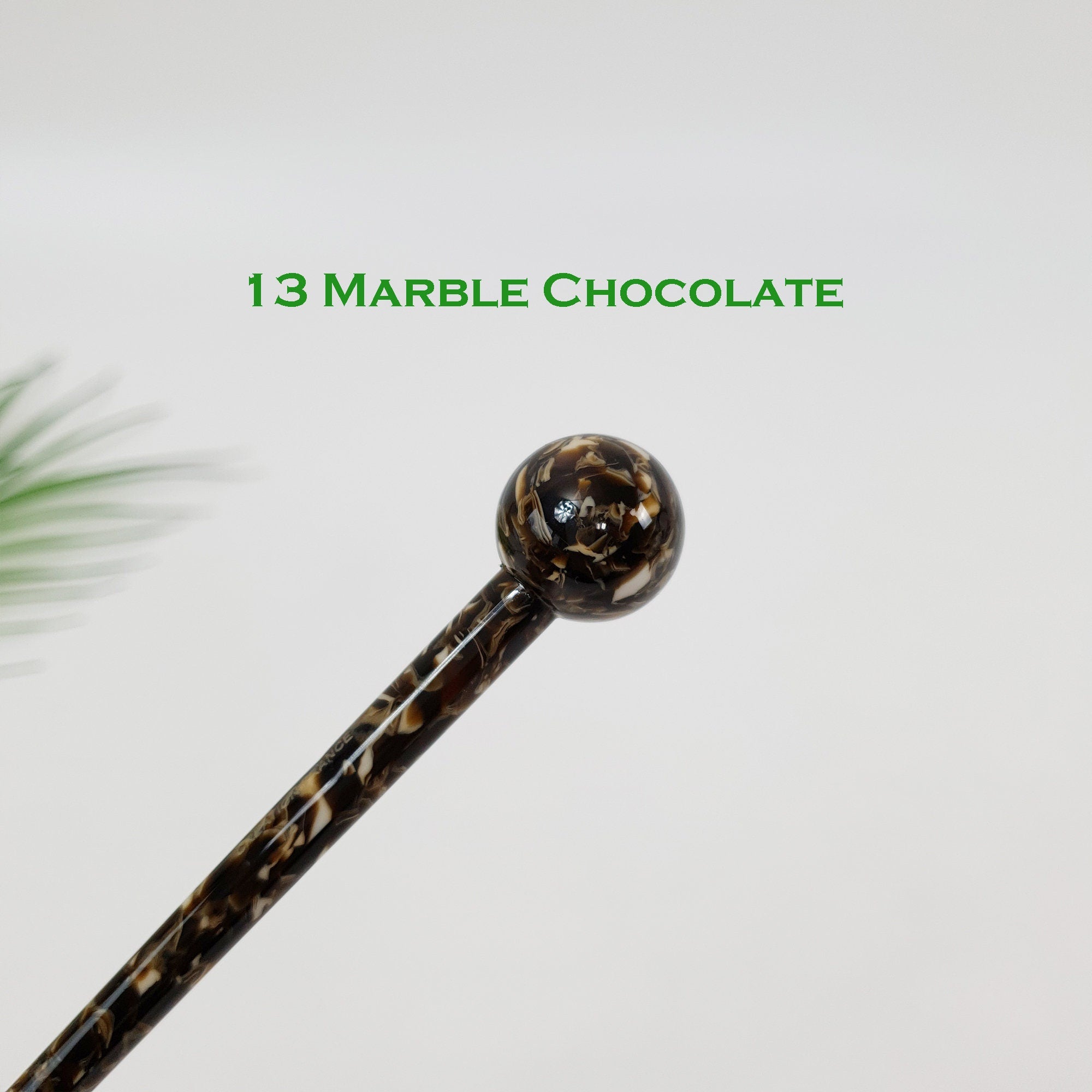 Tortoise Shell Big Bead Hair Stick (7.5 Inch) / Vintage French Hair Pin / Hair Fork for Thick Hair