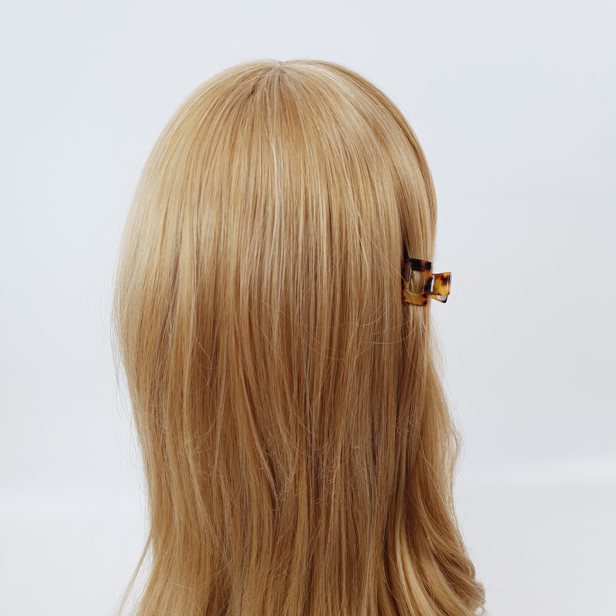 Cellulose Rectangular Extra Mini Hair Clips (0.8 Inch) / Tortoise Shell French Hair Pin / Hair Accessory for Woman