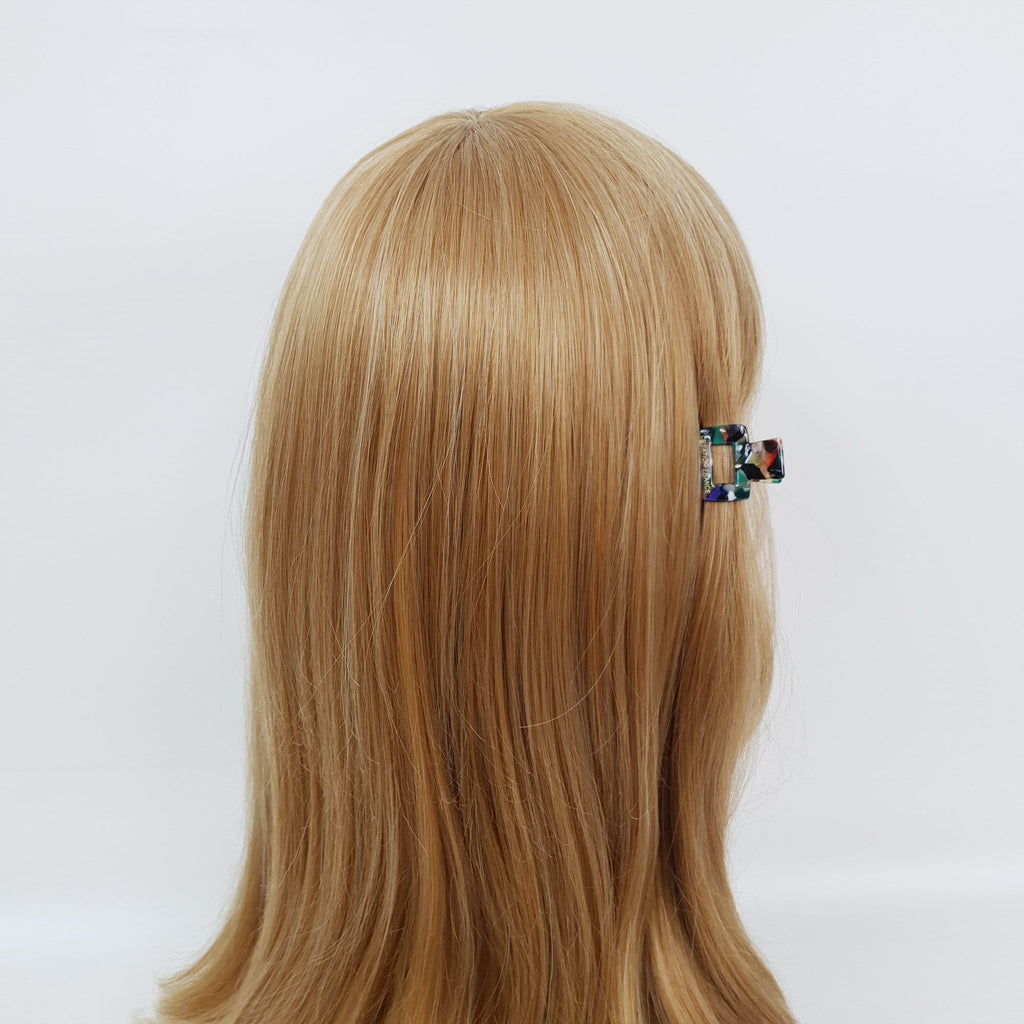 Cellulose Rectangular Extra Mini Hair Clips (0.8 Inch) / Tortoise Shell French Hair Pin / Hair Accessory for Woman