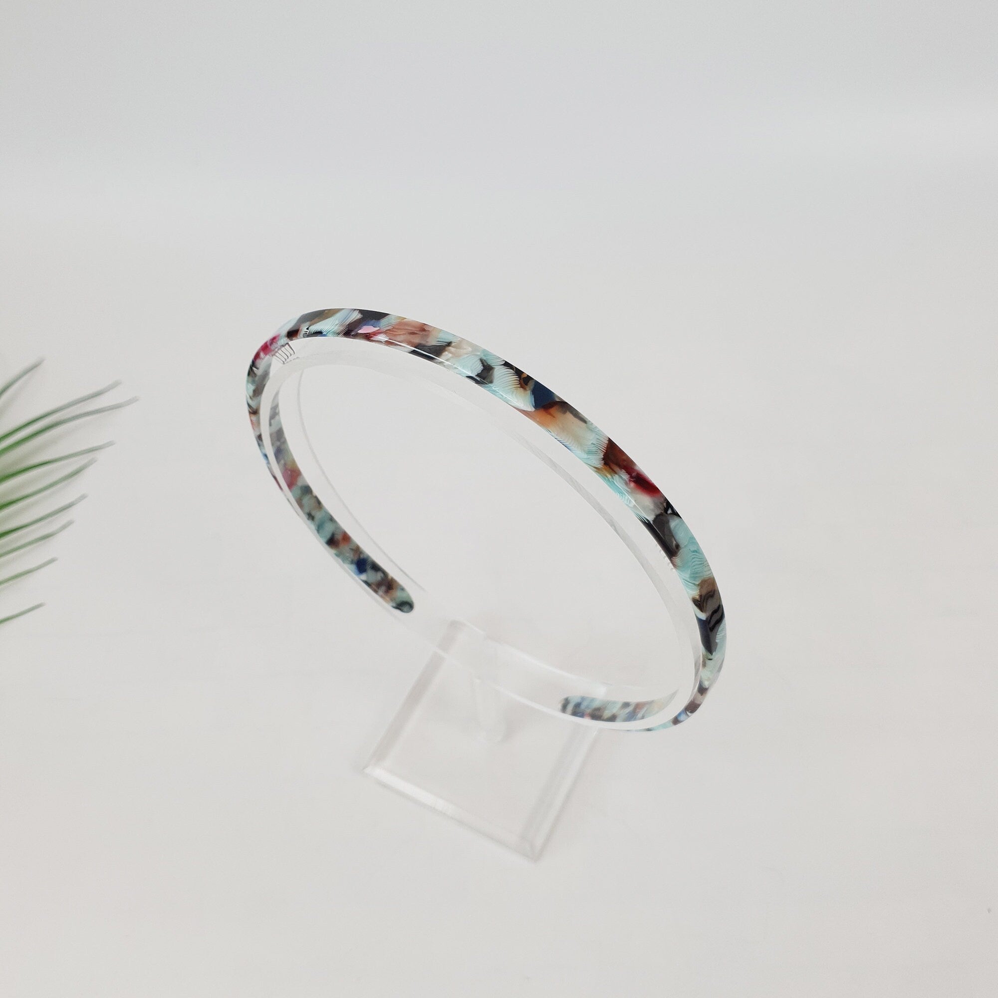 Tortoise Shell Daily Thin Headband / Luxurious French Hair Pin / Hair Accessory for Woman / Acrylic Alice Headband