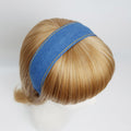Denim Simple Line 1.6 Inch Wide Headband / Blue Hair Turban Bandanna / Hair Accessory for Woman