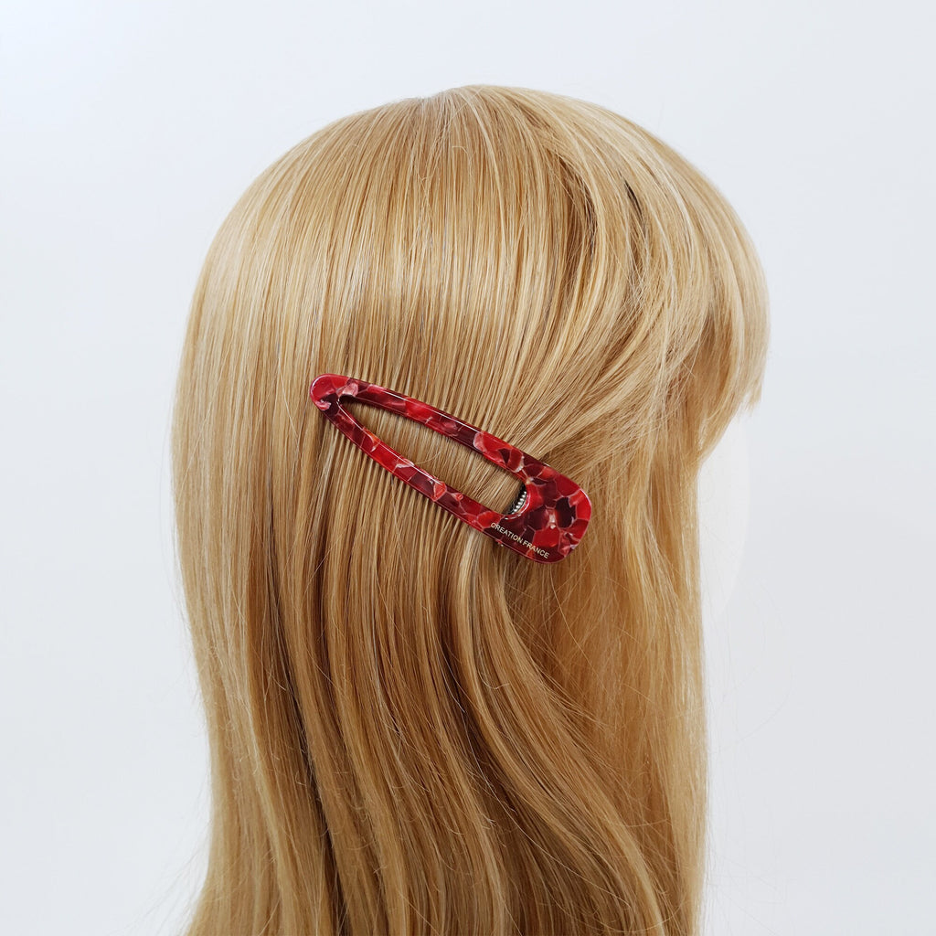Tortoise Shell Triangle Alligator Hair Clip (3.1 Inch) / Leopard French Hair Pin / Hair Barrette for Woman
