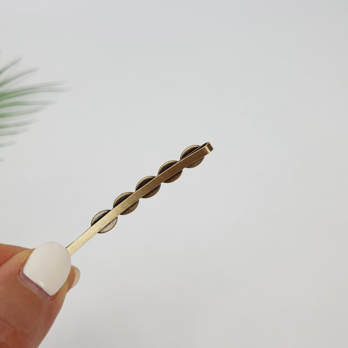 Vintage Formica Bobby Pin (2.4 Inch) / Simple Line Hair Clip / Hair Accessory for Woman / Snap Clip for Thin Hair