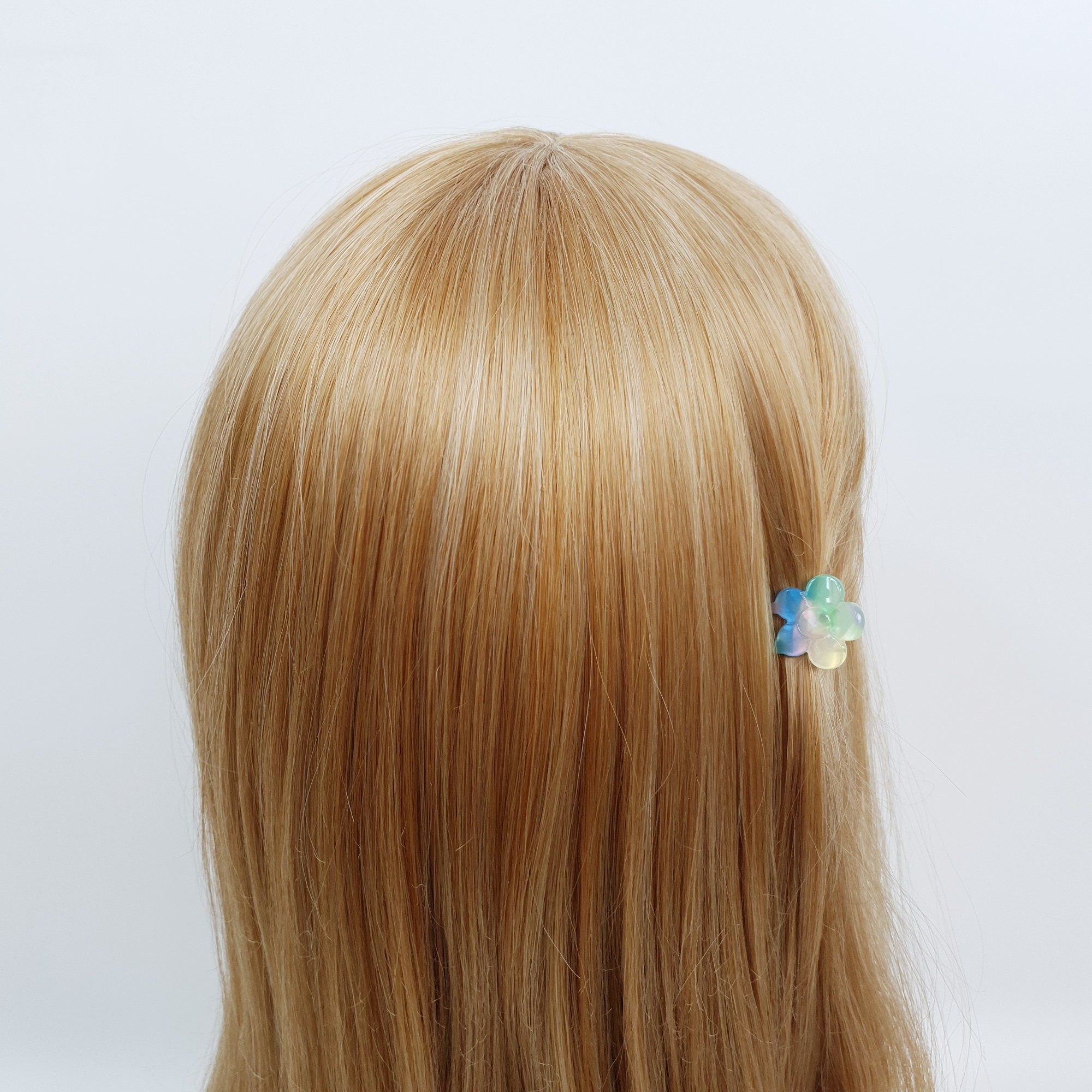 Cute Flower Extra Mini Hair Clips (0.8 Inch) / Tortoise Shell Tiny French Hair Pin / Hair Barrette for Woman