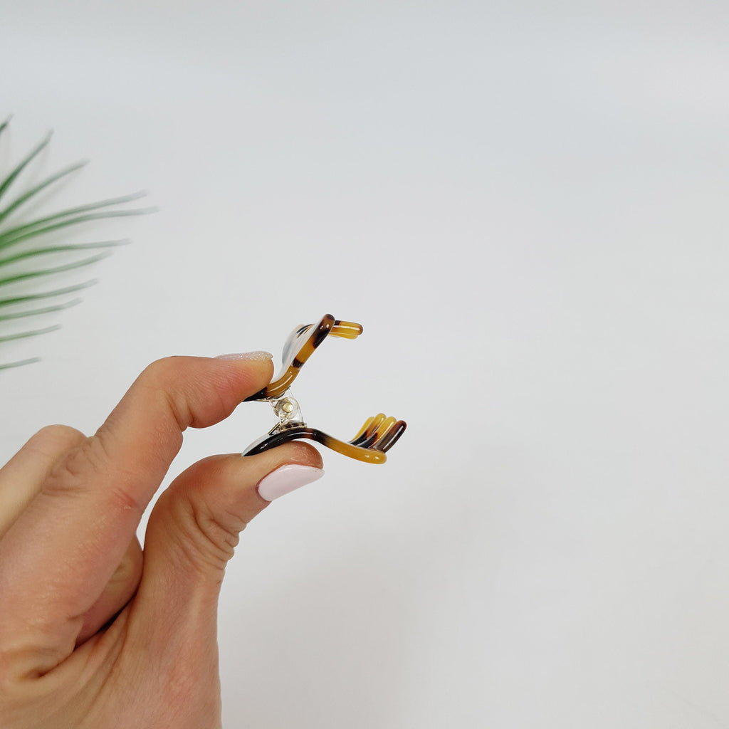 Aurora Joy Small Hair Clips (2.0 Inch) / Tortoise Shell Mini French Hair Pin / Hair Barrette for Woman