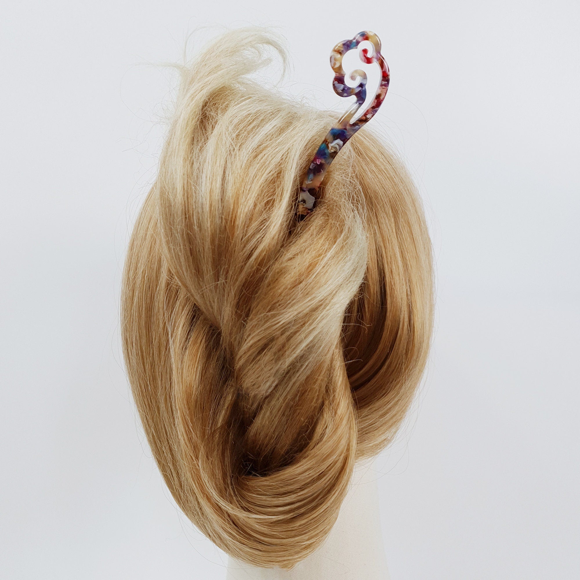 Tortoise Shell Antique Hair Stick / Vintage French Hair Pin / Hair Fork for Thick Hair