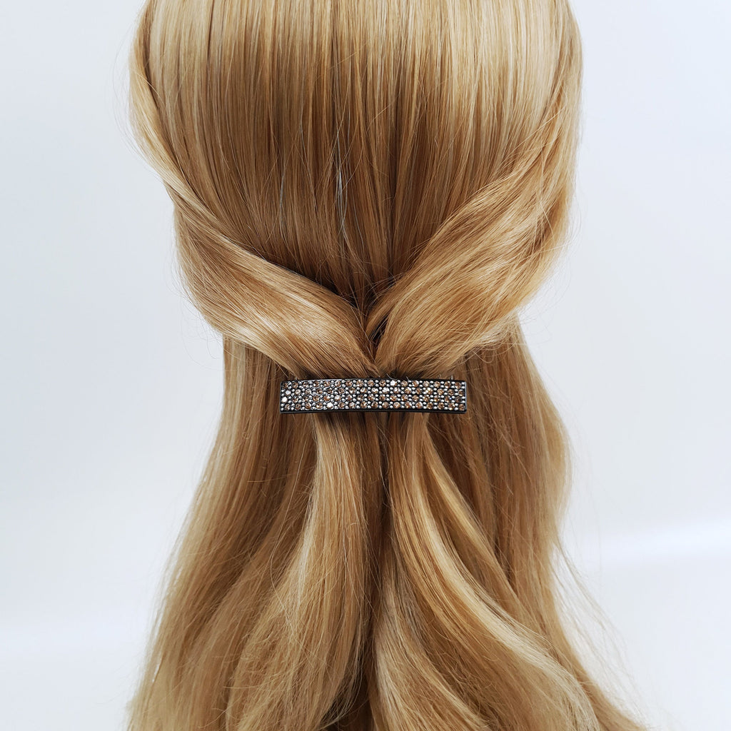 Long Square Hair Comb Pin with Cubic (2.6 Inch) / Luxurious French Hair Pin / Hair Fork for Woman