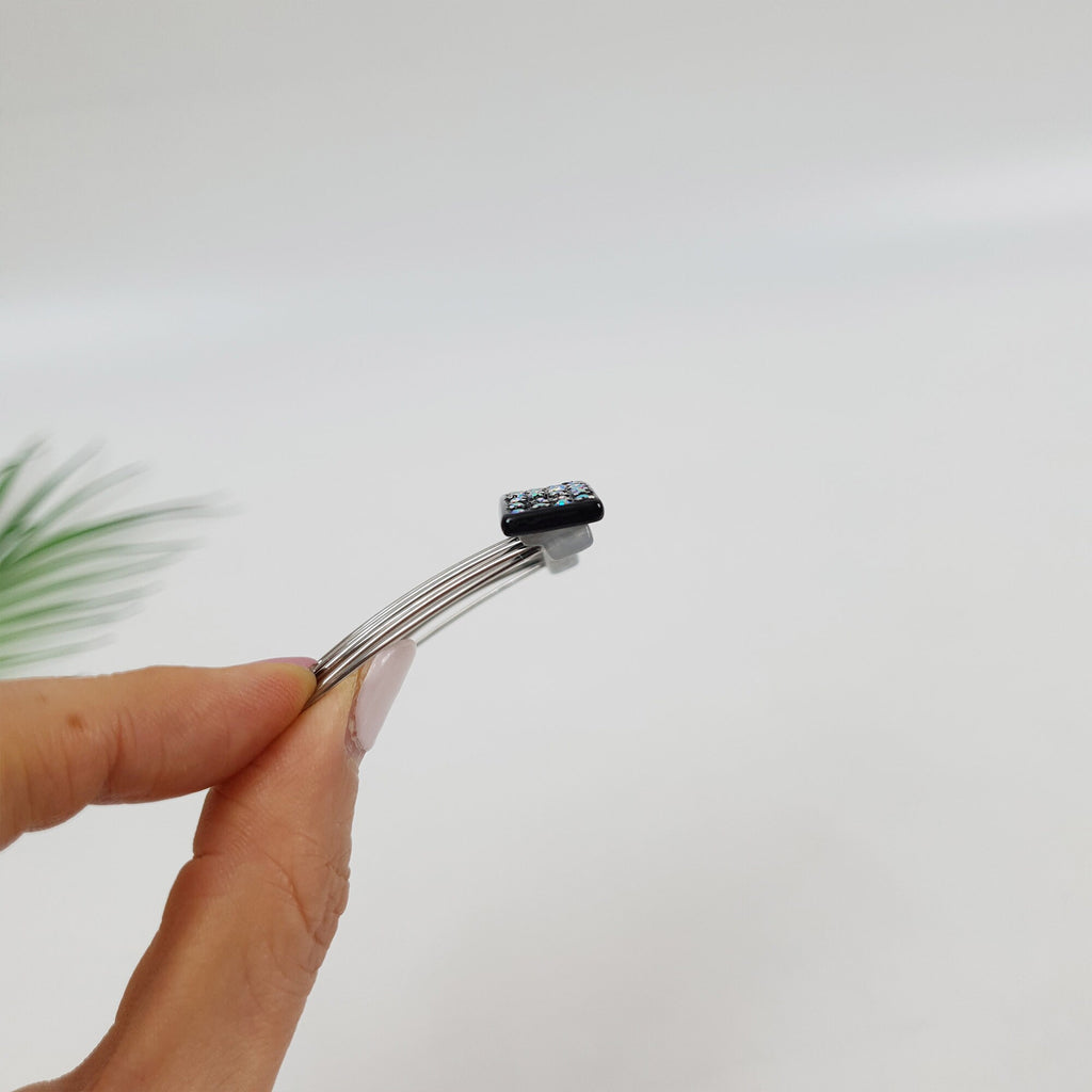 Long Square Hair Comb Pin with Cubic (2.6 Inch) / Luxurious French Hair Pin / Hair Fork for Woman