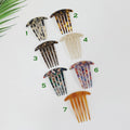 Tortoise Shell Long Leg Hair Comb Pin / Luxurious French Hair Pin / Hair Fork for Thick Hair