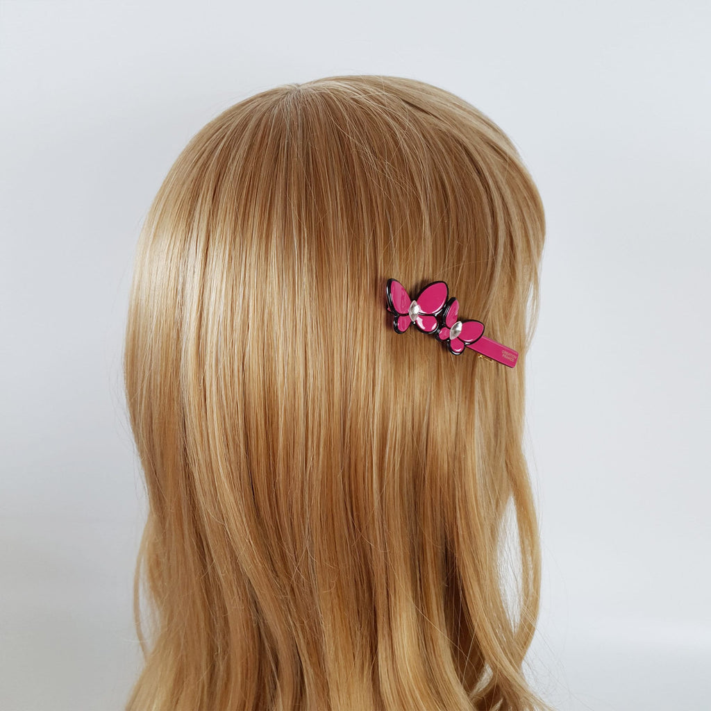 Pastel Color Couple Butterfly Hair Clips / Luxurious French Hair Pin / Hair Accessory for Woman / Alligator Hair Clip