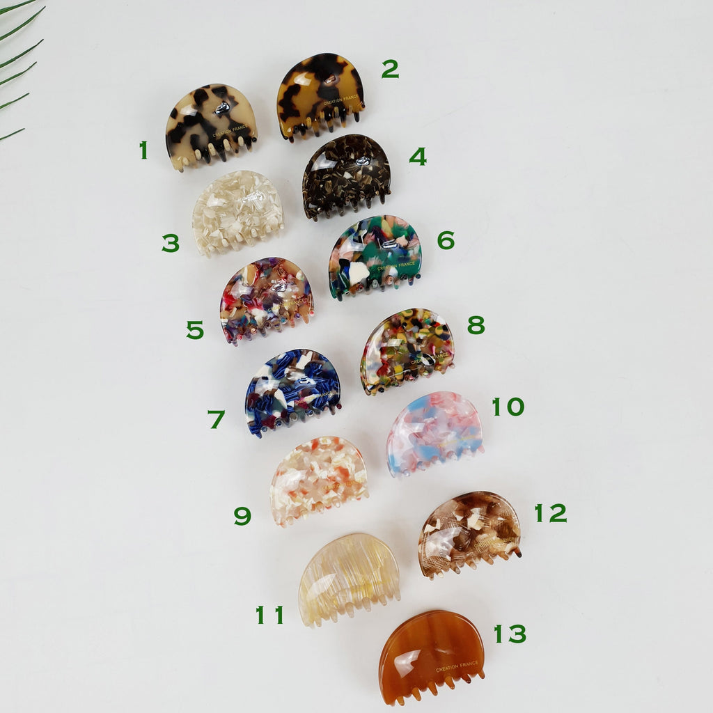 Pebble Small Hair Clips (1.8 Inch) / Tortoise Shell French Hair Pin / Hair Barrette for Girl / Hair Accessory for Woman