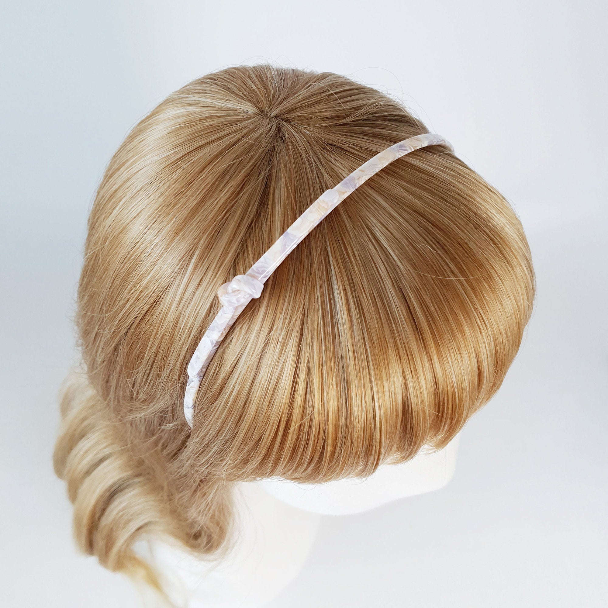 Tortoise Shell Daily Leopard Thin Twist Headband / Luxurious French Hair Pin / Hair Accessory for Woman / Ribbon Thin Headband