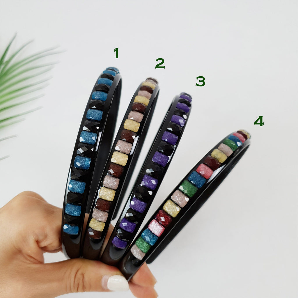 Square Formica Pearl Thin Headband / Daily Vintage Style Head Piece / Hair Accessory for Woman / Pearl Headband