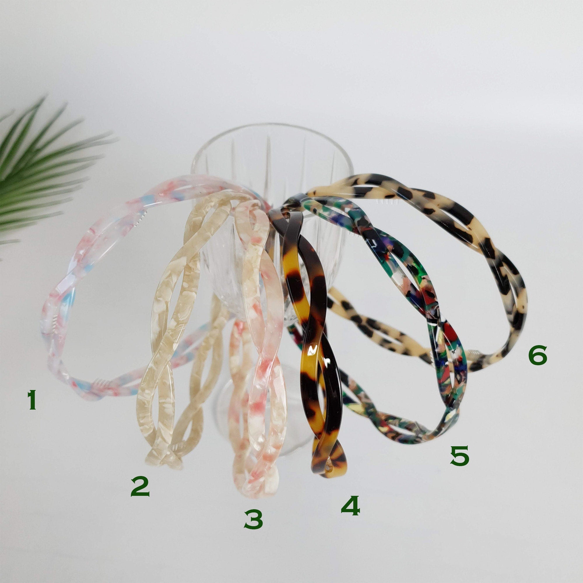 Tortoise Shell Two Line Twist Headband / Simple French Hair Pin / Hair Accessory for Woman / Thin Headband / Alice Headband