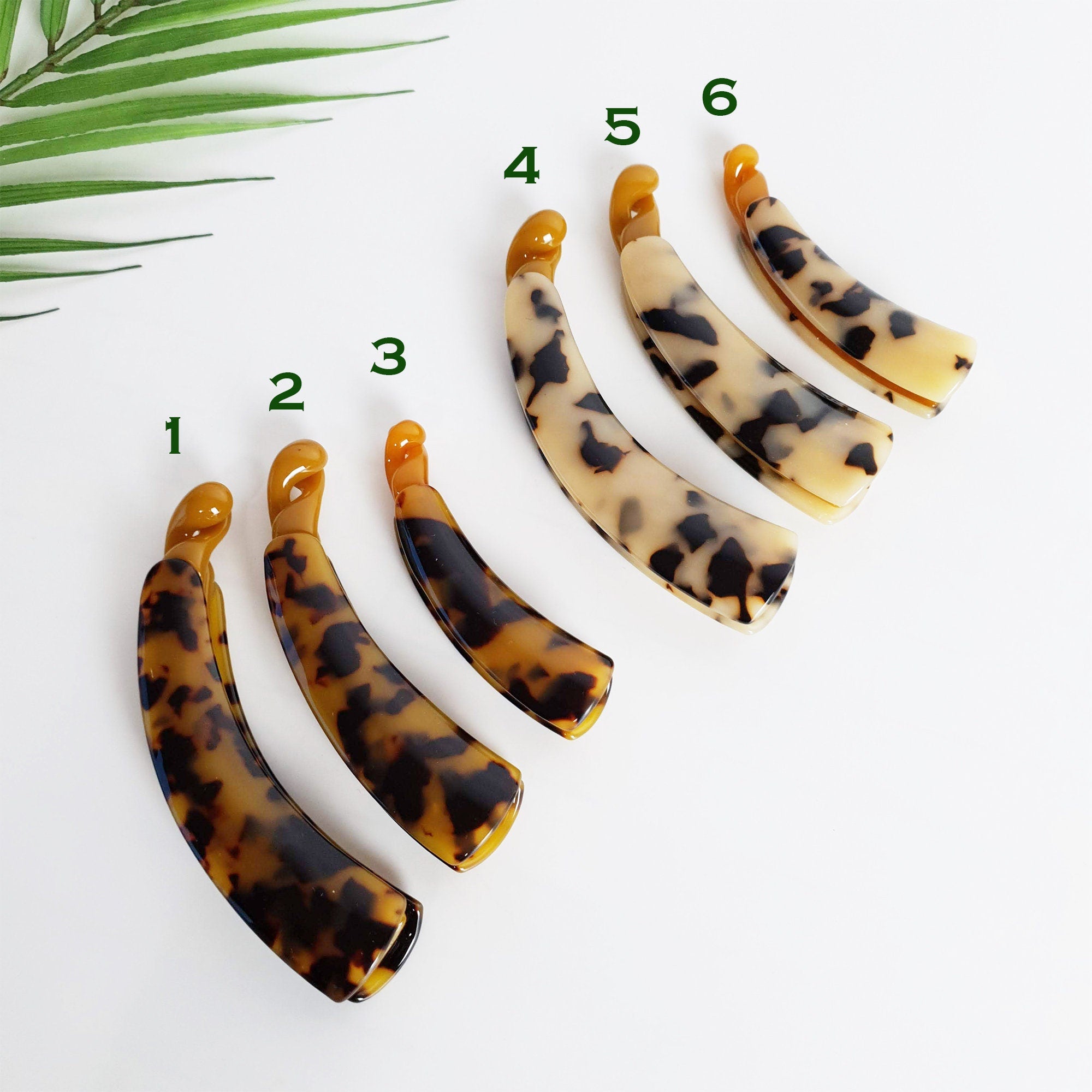 Leopard Basic Banana Clip / Hair Comb Barrette / Clincher Comb Hair Accessory / Tortoise Shell French Hair Pin
