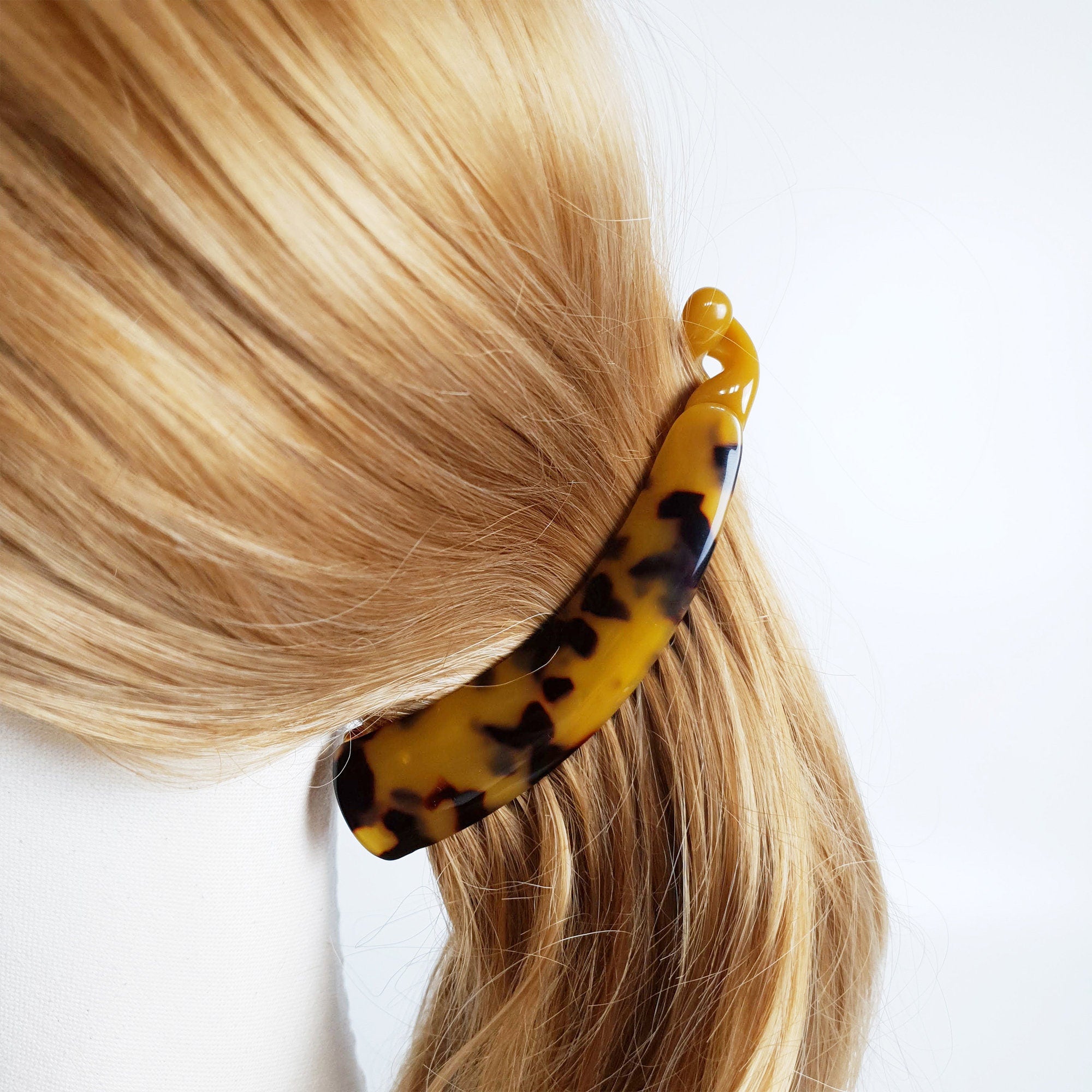 Leopard Basic Banana Clip / Hair Comb Barrette / Clincher Comb Hair Accessory / Tortoise Shell French Hair Pin