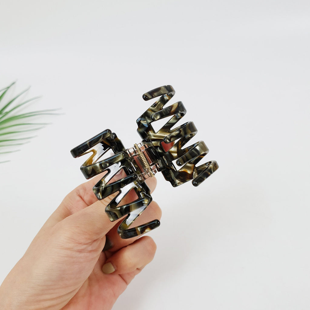 Leopard Lucy Basic Hair Clip / Tortoise Marble French Hair Pin / Hair Barrette for Woman / Octopus Hair Clip