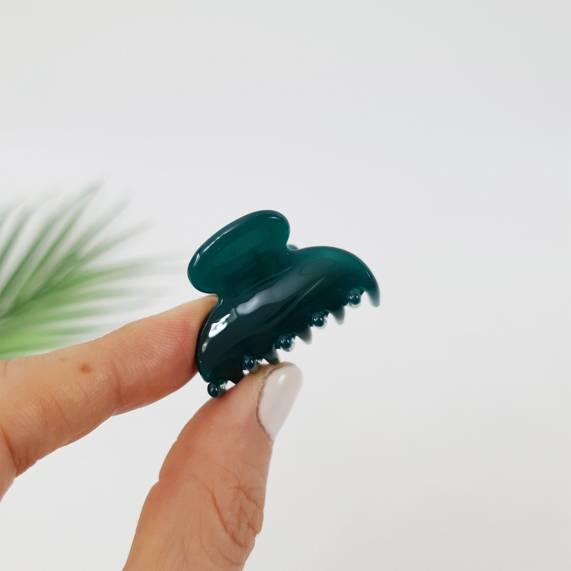 Pure Color Half Moon Mini Hair Clips / Marble Small French Hair Pin / Hair Barrette for Woman / Hair Claw Clip for Girls