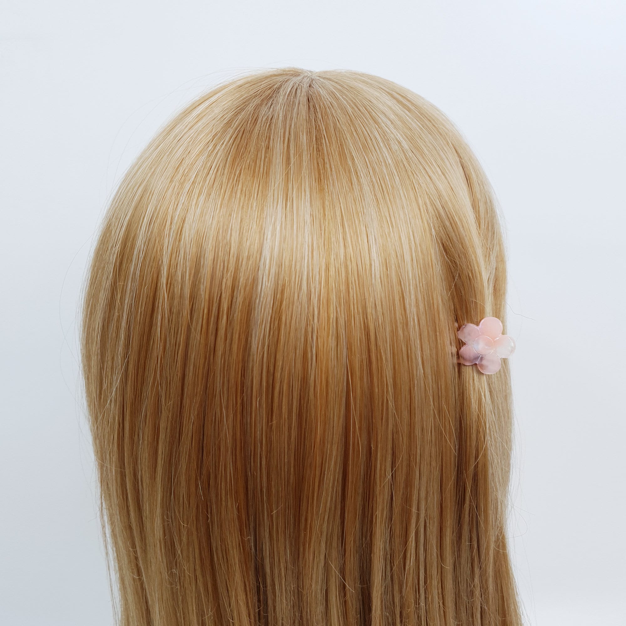 Cute Flower Extra Mini Hair Clips (0.8 Inch) / Tortoise Shell Tiny French Hair Pin / Hair Barrette for Woman