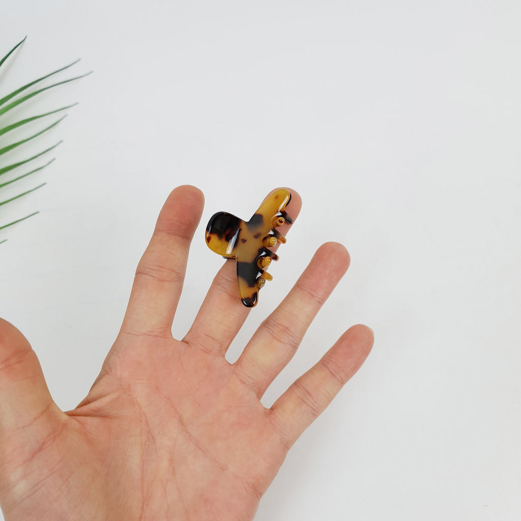 Aurora Joy Small Hair Clips (2.0 Inch) / Tortoise Shell Mini French Hair Pin / Hair Barrette for Woman