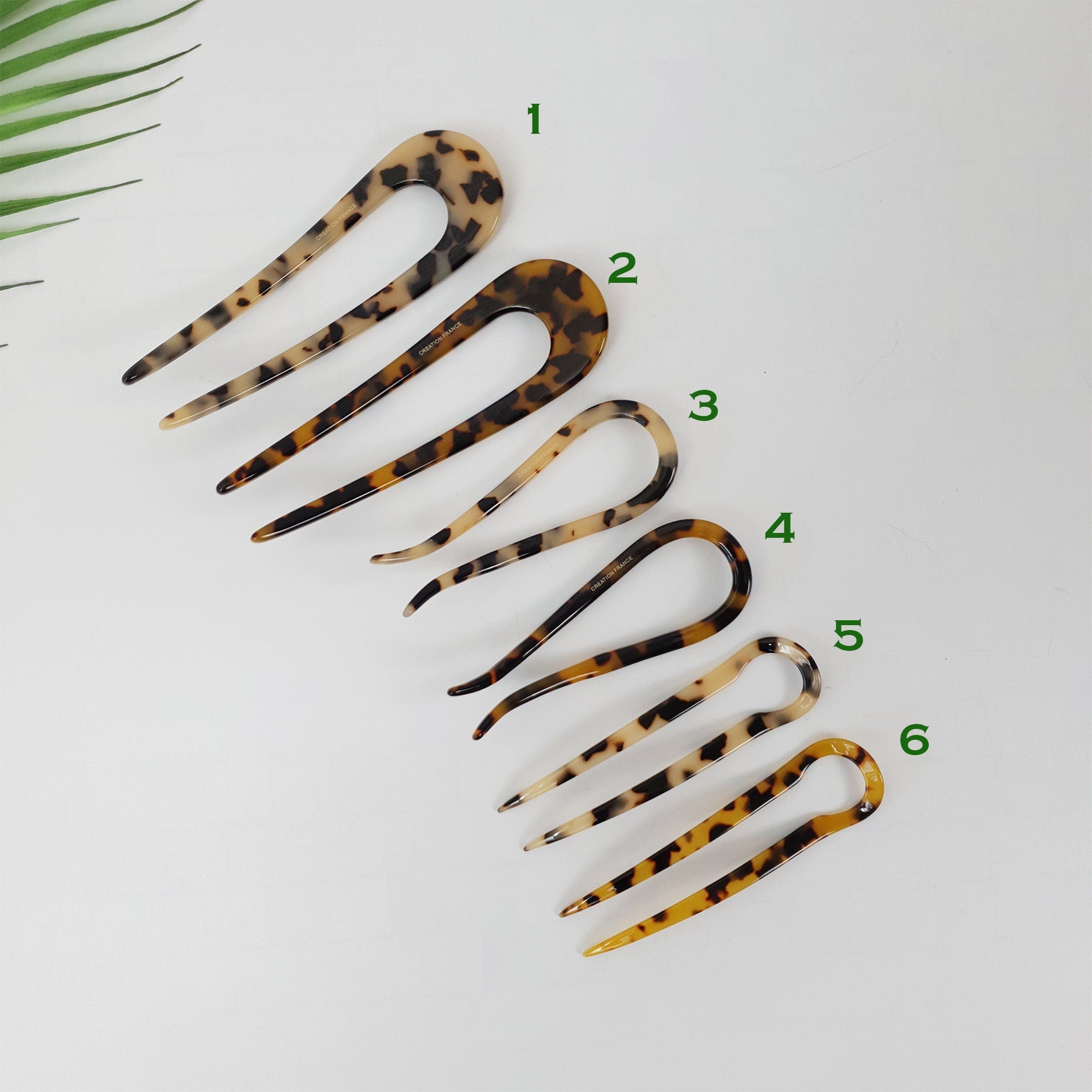 Tortoise Shell U Shape Hair Stick / Leopard French Hair Pin / Hair Fork for Thick Hair / Hair Clasp for Woman