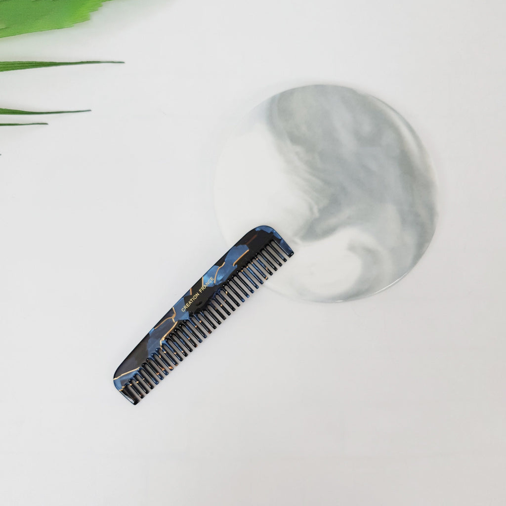 Tortoise Marble Small 3.5 Inch Hair Comb / Curly Hair Comb Hair Brush / Hair Accessory for Woman