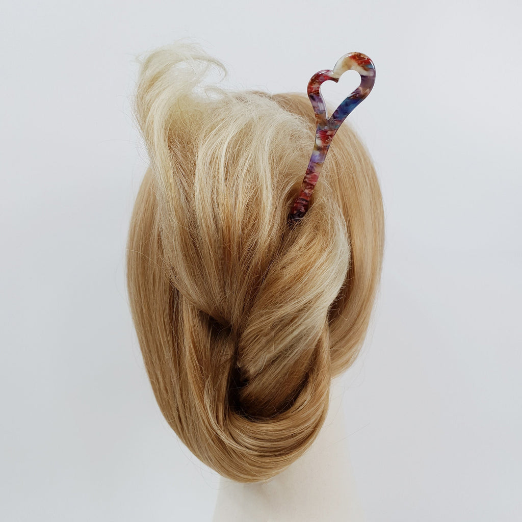 Tortoise Shell Antique Hair Stick / Vintage French Hair Pin / Hair Fork for Thick Hair