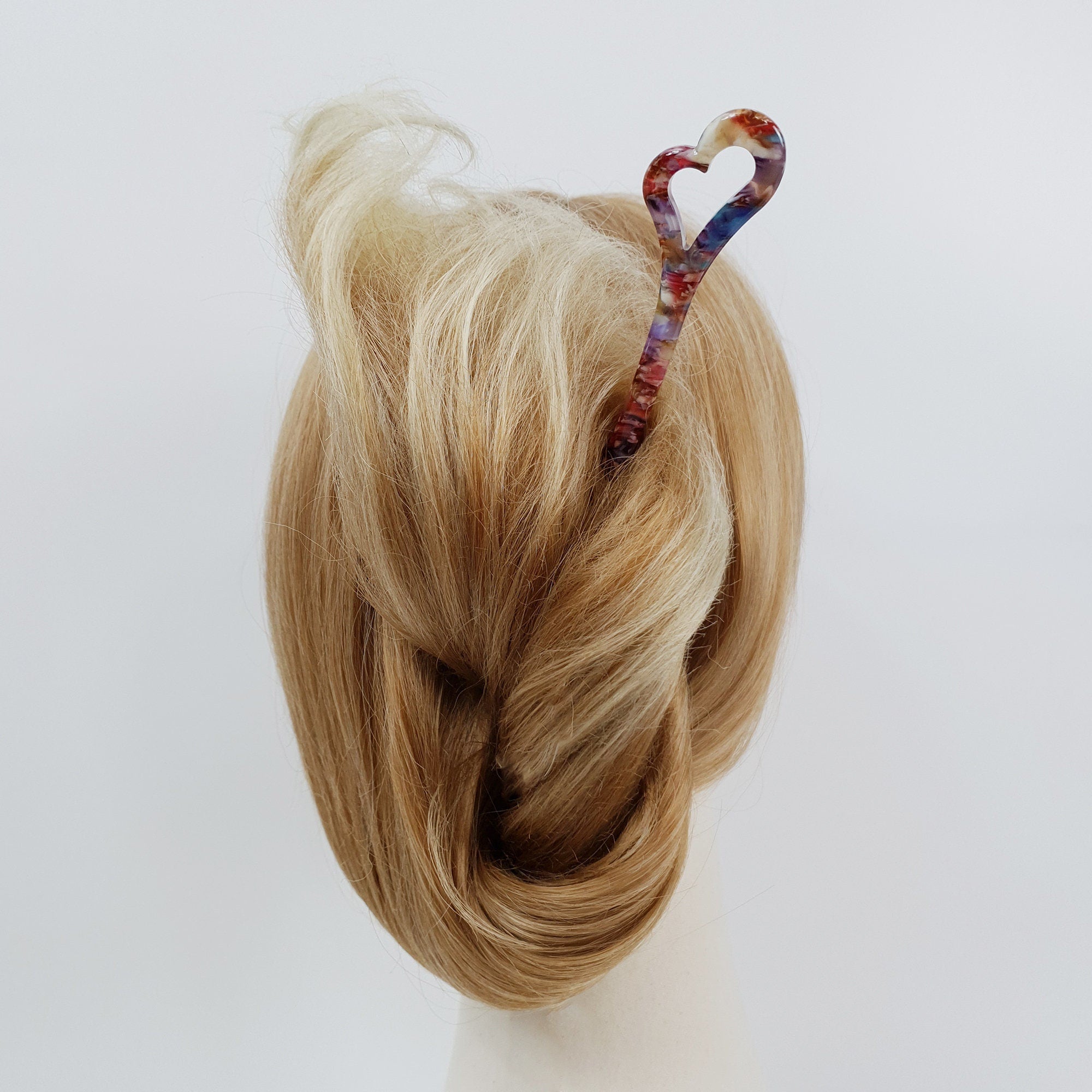 Tortoise Shell Antique Hair Stick / Vintage French Hair Pin / Hair Fork for Thick Hair