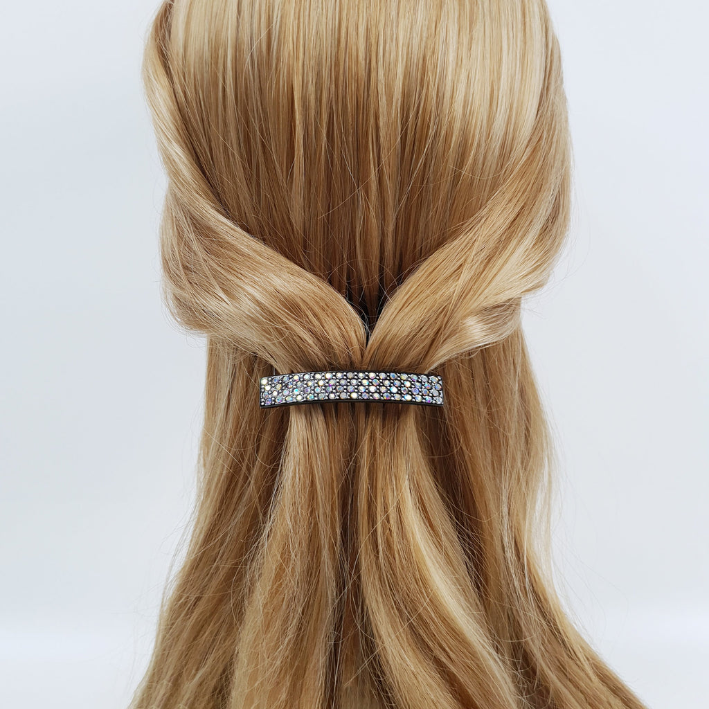 Long Square Hair Comb Pin with Cubic (2.6 Inch) / Luxurious French Hair Pin / Hair Fork for Woman