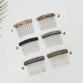Long Square Hair Comb Pin with Cubic (2.6 Inch) / Luxurious French Hair Pin / Hair Fork for Woman