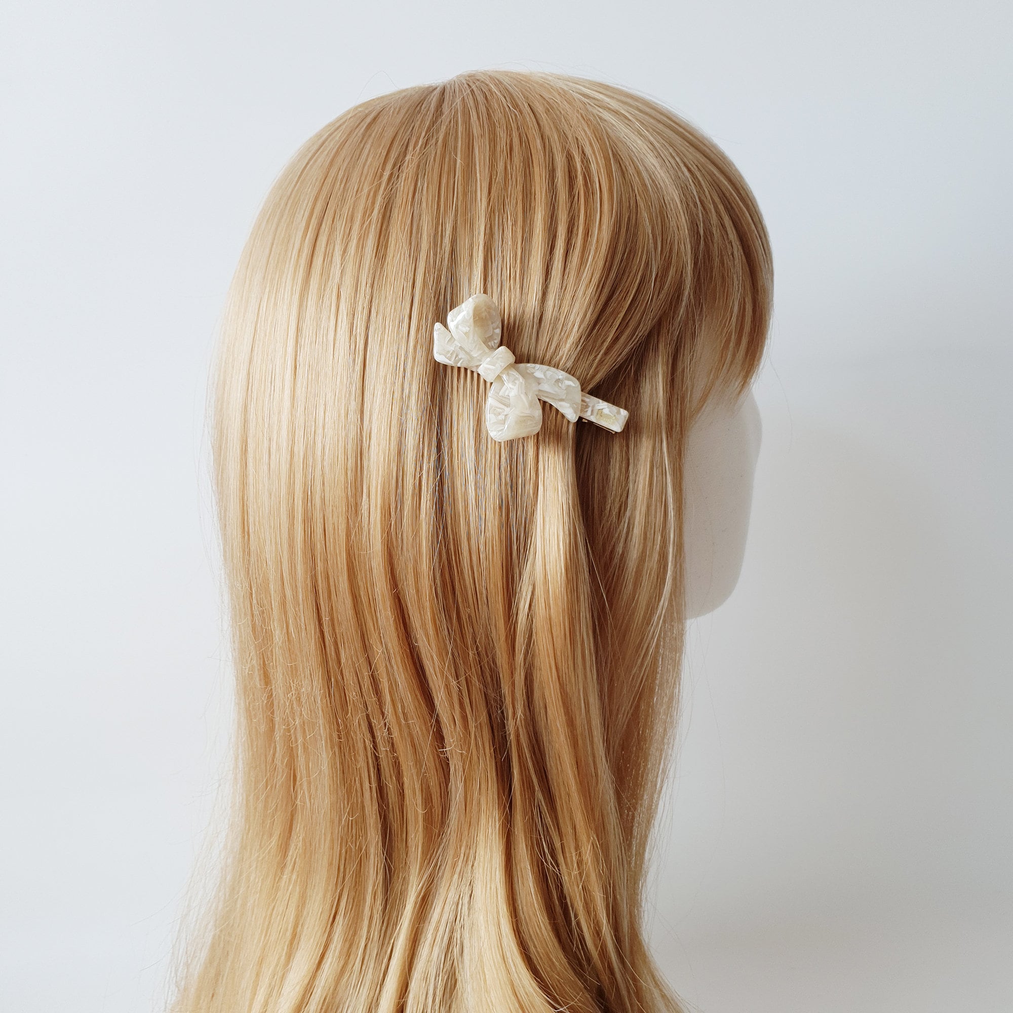 Double Ribbon Hair Claw Clip / Tortoise Shell French Hair Pin / Hair Accessory for Woman / Alligator Hair Clip for Girl