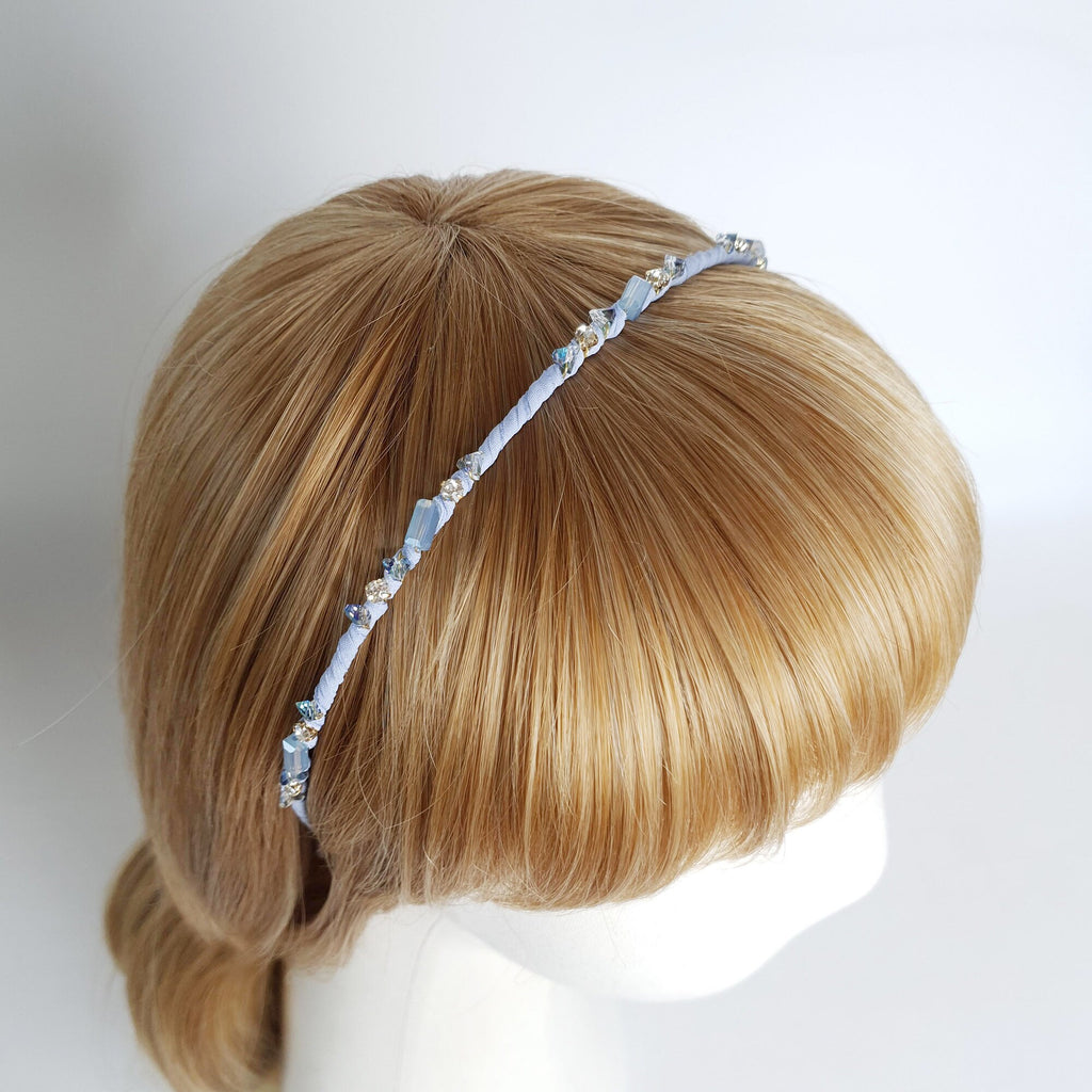 Diana Thin Headband with Crystal / Vintage Style Colorful Head Piece / Hair Accessory for Woman / Crystal Headband