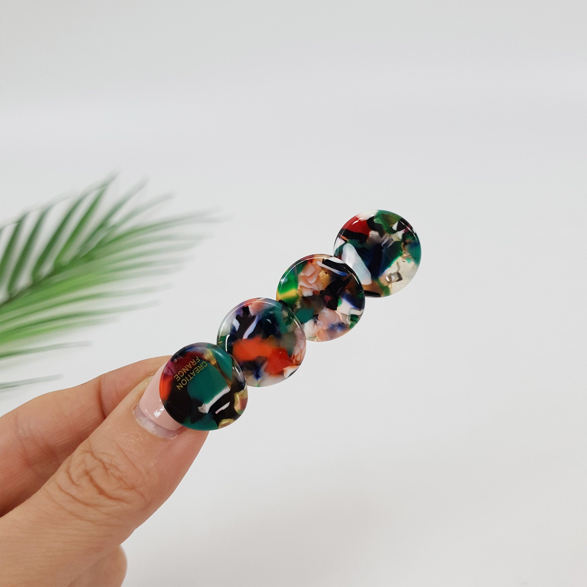Tortoise Shell Floral Leaf Mini Hair Clip (2.6 Inch) / Leopard Small French Hair Pin / Hair Barrette for Woman